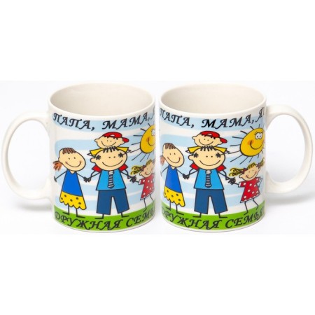 Elrington Mug "Friendly Family", 350 ml-1