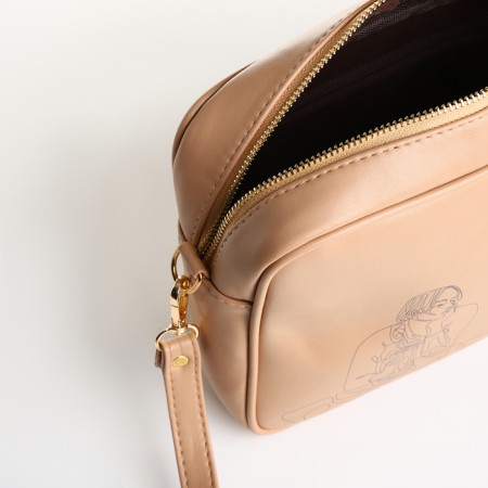 Women's bag over the shoulder Textura, small size, beige color-7