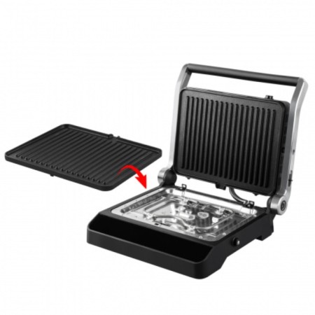 Electric Grill Endever Grillmaster245, 2300 W, anti -stick coating, 30x22 cm, gray 1052646-7