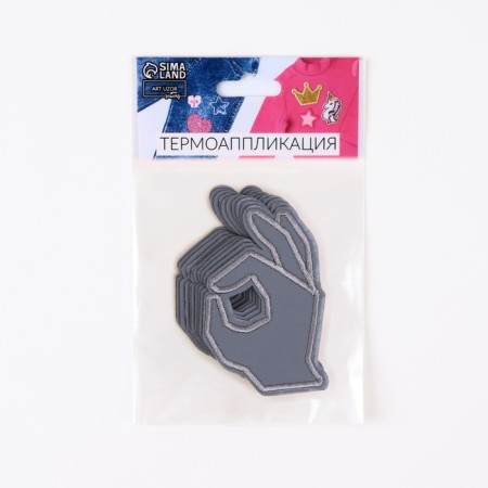 Reflective thermonacleka "Okay", 7 × 4.5 cm, color gray color-5