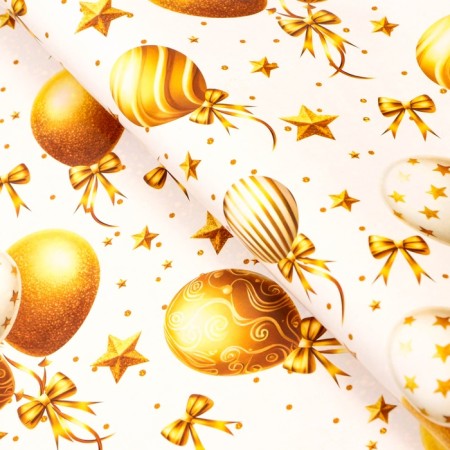 Paper packaging glossy bilateral "Golden Balls", 100 x 70 cm-2