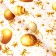 Paper packaging glossy bilateral "Golden Balls", 100 x 70 cm