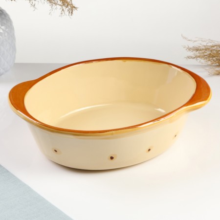 Baking capacity "Ovalnaya meal" 2.2l / 8.5x30x22cm, caramel