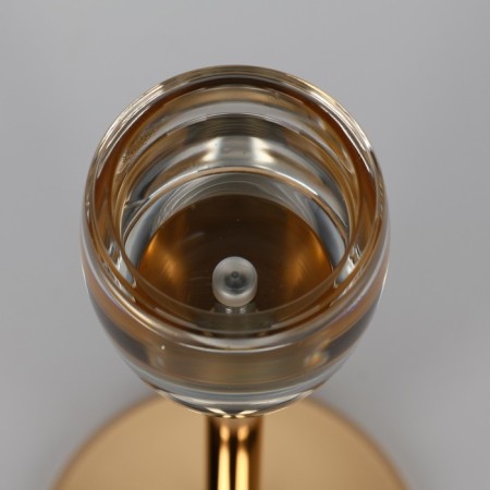 Summary metal, glass for 1 candle “Serene”, color gold 11 x 11 x 25.5 cm-11