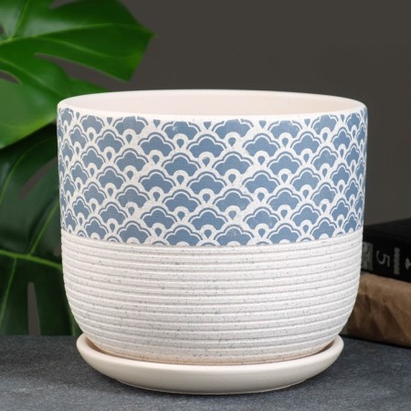 Flower pot "Hockey" White, 2.79 liters