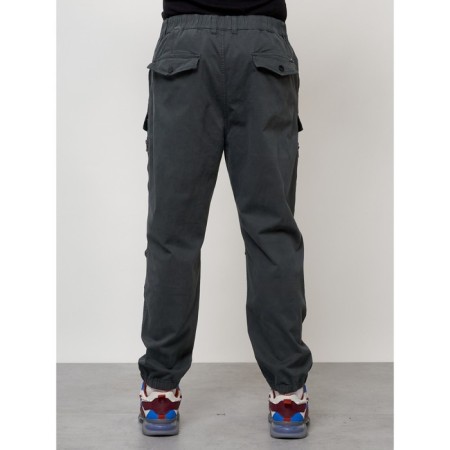 Cargo jeans men, size 46-48, dark gray color-7