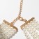 Choker-Coker "luxury" pearl, green in gold, 30.5 cm