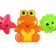 Stretching on the stroller/crib "Bunny, frog, bee", 3 toys, color mix, crush me