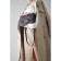 Bag-mixer on the valve, external pocket, long belt, dark brown color