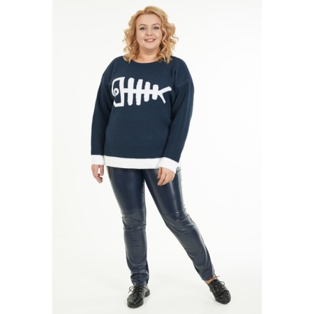 Female jumper, size 52, blue color-9