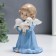 Souvenir ceramics "Angel in a blue dress, with a lamb" 15 cm