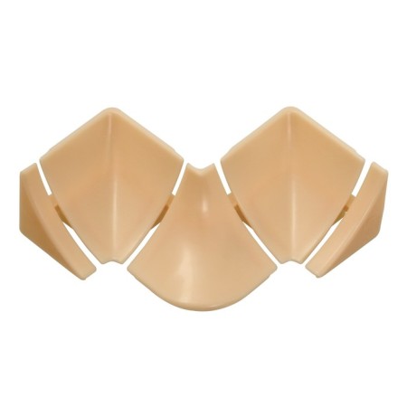 A set of components to the skirting board for the countertop "Ideal" ivory glossy bone