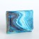 Women's wallet on the button, blue color