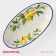 Oval shade "Lemon", 28 × 14.5 cm, white color