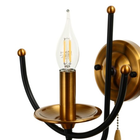 Sconces "Floa" E14 40W black and gold 20x20x20 cm-3
