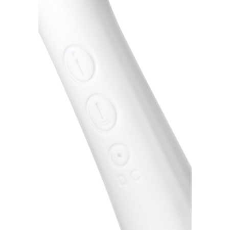 Vibrator with vacuum stimulation Flovetta Jasmine, 23 cm, silicone, white color-10