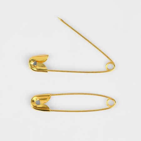 English pins, 32 mm, 1000 pcs, gold color-1