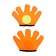 Game "Throw-Popai", 2 gloves-trap for the ball, 1 ball, color mix