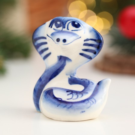 Souvenir "Snake Lalya", Gzhel, 5.5 cm
