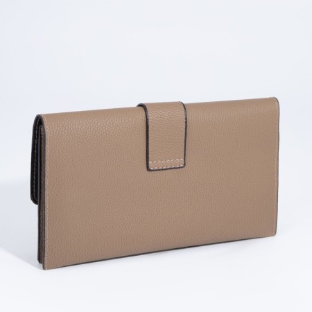 Bag-clate on magnet, long belt, beige color-1