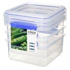 SISTEMA containers set, blue, 1.2 l, 3 pcs.