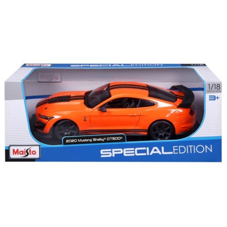MASTO DIE-CAST 2020 Ford Shelby GT500 machine, opening doors, 1:18, Orange color-10