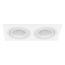 Точечный встраиваемый светильник Arte Lamp Tarf A2168PL-2WH, GU10, 2х50 Вт, 9.2х17.3х2.4 см, белый