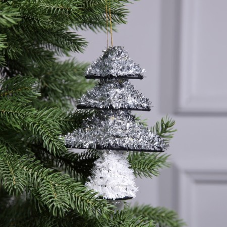 Figure from Mishura "Silver Christmas tree" 17x13 cm, 10 LED, AG10x3 (in compl), T/white-1