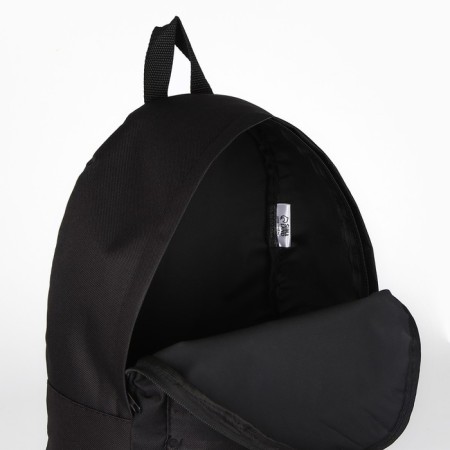 Backpack school textile Mystery, with pocket, 27x11x37, black-4