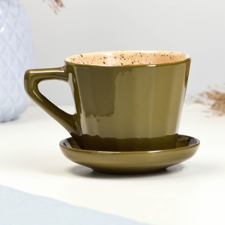 Tea couple "Nostalgia No. 2" 0.2l / 8x7cm + saucer 9cm, oasis-1