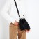Cross-Body bag on puff, black color