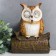 Souvenir Polystone Light "Filin on the log" from the solar battery 21.5x8x17.5 cm
