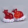 Jewelry decoration "Trunk on the ice" (set 2 pcs) 5.5x7.5x8 cm, red