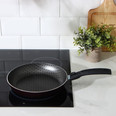 The pan "hostess", d = 24 cm, removable handle, anti -stick coating, burgundy color-4