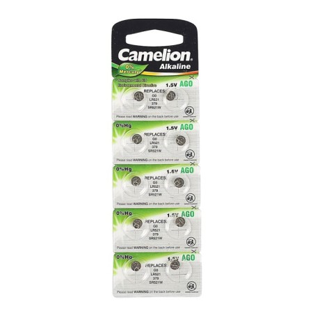 Battery Alkalin Camelion Mercury Free, AG0 (LR521, 379) -10BL, 1.5V, blister, 10 pcs.