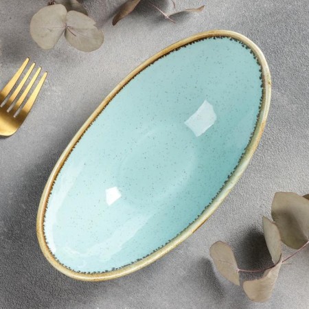 Ceramic sapphire salad, 19.5 × 10.5 × 7.5 cm, blue color-1