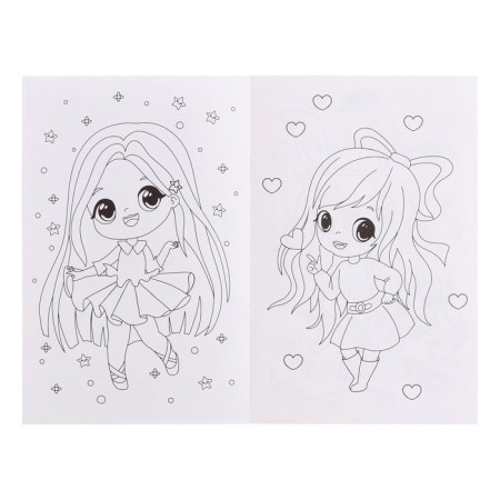 Coloring "Cuties Chibi", 12 pages, a4-4