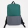 School textile school with pocket, gray/green color, 22x13x30 cm