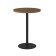 Journal table "Stark Soft", 360 × 360 × 505 mm, canteal walnut color / black