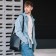 Male bag over the shoulder, Textura, artificial leather, black color