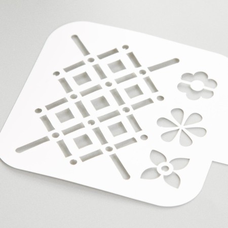Plastic stencil "rhombus" 9x9 cm-2