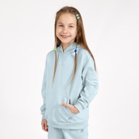 Hoody for girls One Love Light, height 134 cm, light blue color