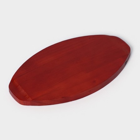 Cast iron pan “Oval”, 26.5 × 16.5 cm, on a wooden stand-5