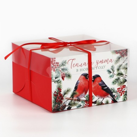 Capcake box "heat and comfort", 16 x 16 x 10 cm, new year-2