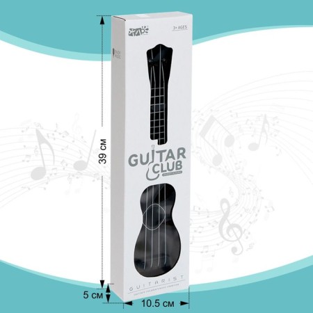 Musical toy - guitar "Style", 4 strings, 38.5 cm., Black color-4