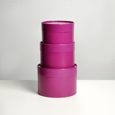 Set of hats 3 in 1 purple, gift packaging, 16 x 10, 14 x 9, 13 x 8.5 cm-1