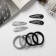 Hair set "Mira" (4 invisibility-5 cm, 8 elastic bands-3.5 cm) gray-black