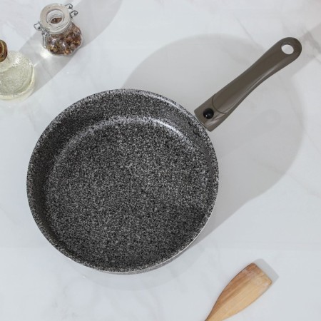 Silenik ONYX, D = 24 cm, glass cover, removable handle, anti -stick coating, color gray color-1