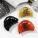 Hair crab "matte" flowers beads, 7 cm, mix