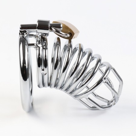 Belt of fidelity "Total cell No. 3", rings d = 4; 4.5; 5 cm, lock, key, metal